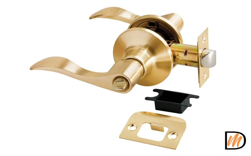 HK-03 WC SG, ручка нажимная, комплект с механизмом фиксатор WC, цвет - матовое золото