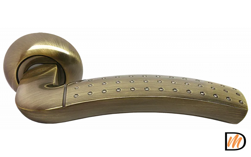 RAP 7 AB, ручка дверная на круглой розетке 10 мм, цвет - античная бронза