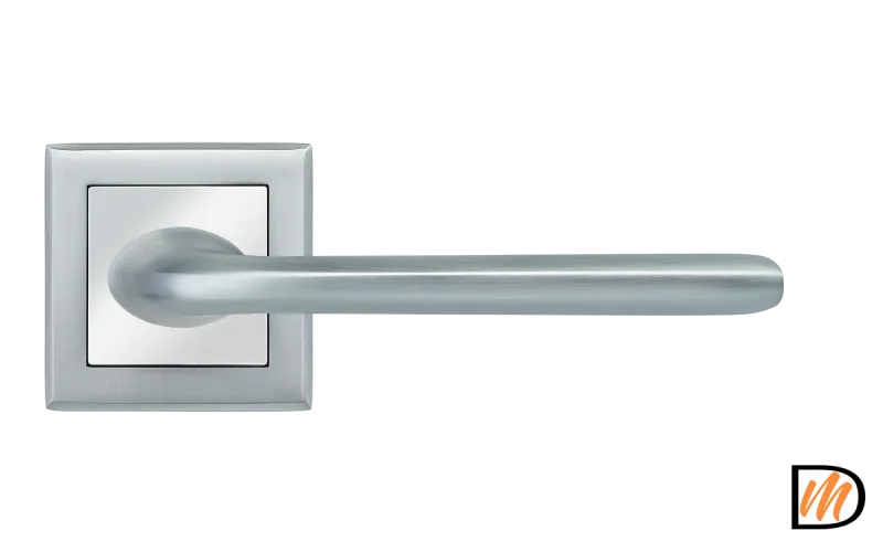 RAP 25-S SC/CP, ручка дверная на квадратной розетке 10 мм, цвет - мат.хром/хром