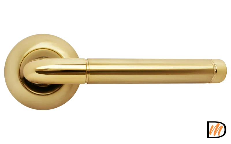 RAP 2 SG/GP, ручка дверная на круглой розетке 10 мм, цвет - мат.золото/золото