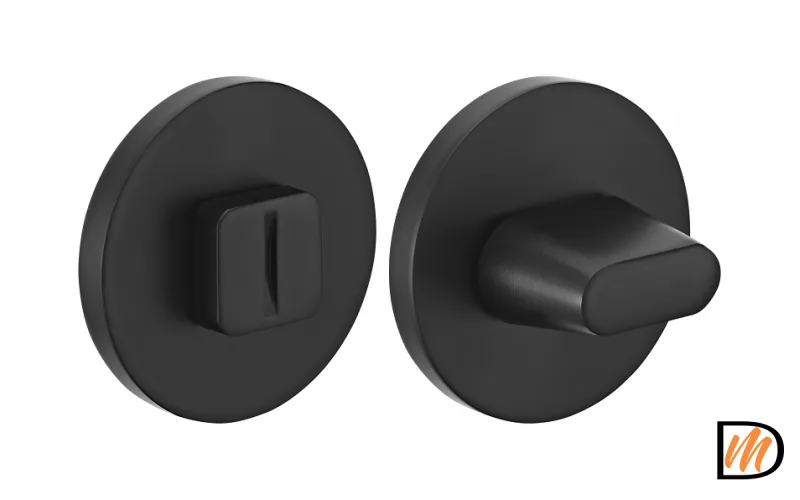 RAP WC SLIM-R BL, завёртка сантехническая на круглой розетке 6 мм, цвет - черный