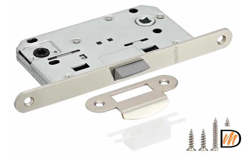 RP1895 SN, защелка бесшумная многофункциональная, цвет - бел. никель