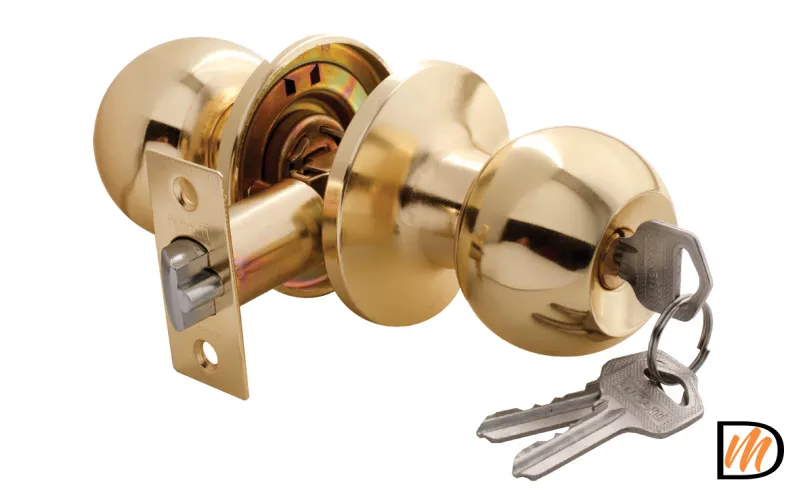 HK-01 L PG, ручка-шар, комплект с механизмом ключ-фиксатор, цвет - золото