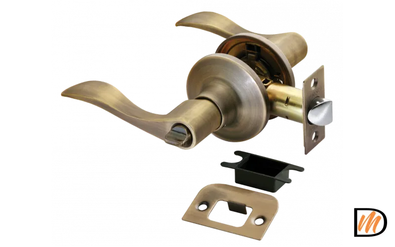 HK-03 WC MAB, ручка нажимная, комплект с механизмом фиксатор WC, цвет - мат. античная бронза