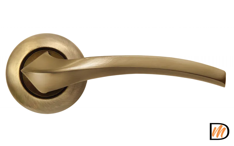 RAP 20 AB, ручка дверная на круглой розетке 10 мм, цвет - античная бронза