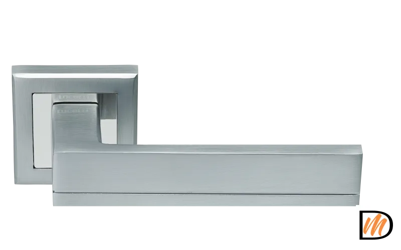 RAP 22-S SC/CP, ручка дверная на квадратной розетке 10 мм, цвет - мат.хром/хром