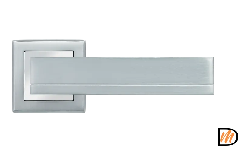 RAP 22-S SC/CP, ручка дверная на квадратной розетке 10 мм, цвет - мат.хром/хром