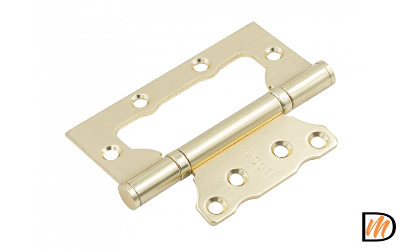 RFHN-100*75*2,5 MSG, петля стальная с подшип. без врезки, цветм - матовое сатинированное золото