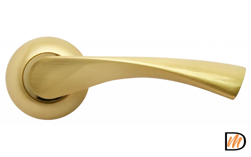 RAP 1 SG, ручка дверная на круглой розетке 10 мм, цвет - мат.золото