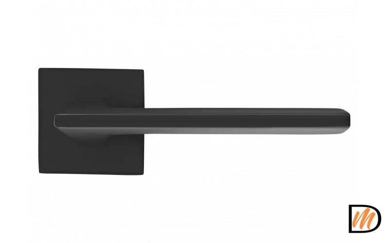 RAP 30 SLIM-S BL, ручка дверная на квадратной розетке 6 мм, цвет - черный