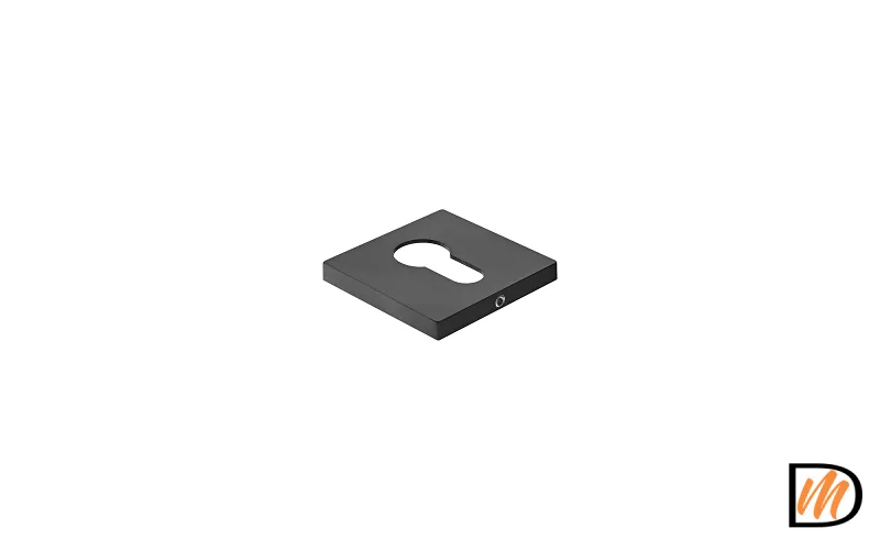 RAP KH SLIM-S BL, накладка на евроцилиндр на квадратной розетке 6 мм, цвет - черный