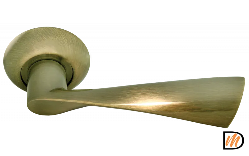 RAP 1 AB, ручка дверная на круглой розетке 10 мм, цвет - античная бронза