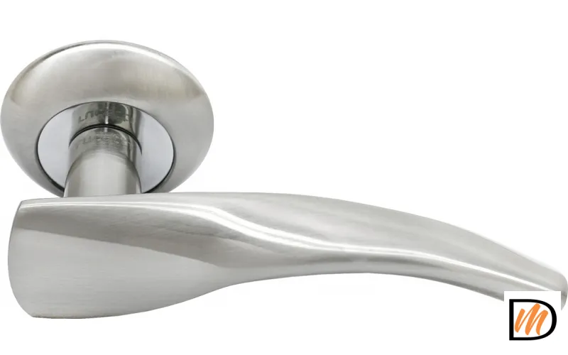 Ручка дверная RAP 8 SN/CP, цвет - бел. никель/хром