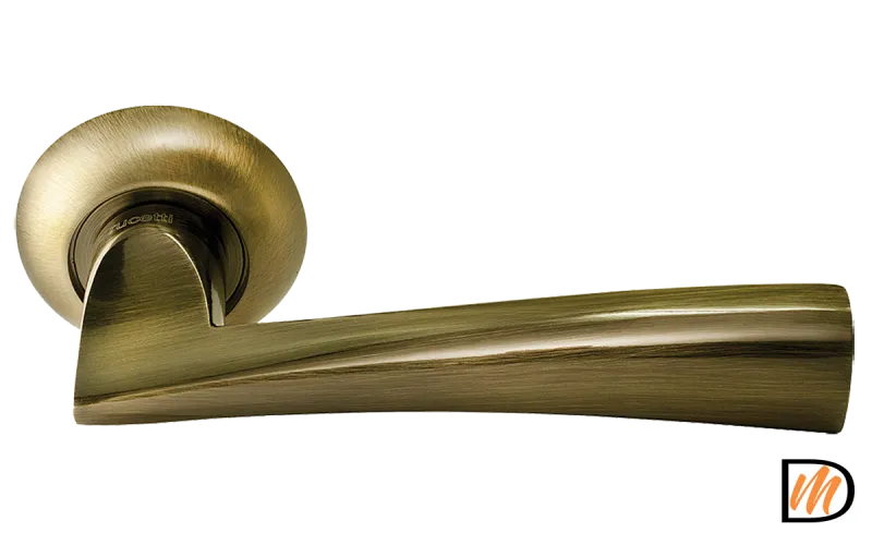 RAP 18 AB, ручка дверная на круглой розетке 10 мм, цвет - античная бронза