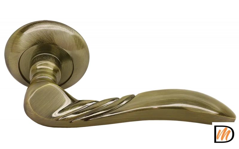 RAP 9 AB, ручка дверная на круглой розетке 10 мм, цвет - античная бронза