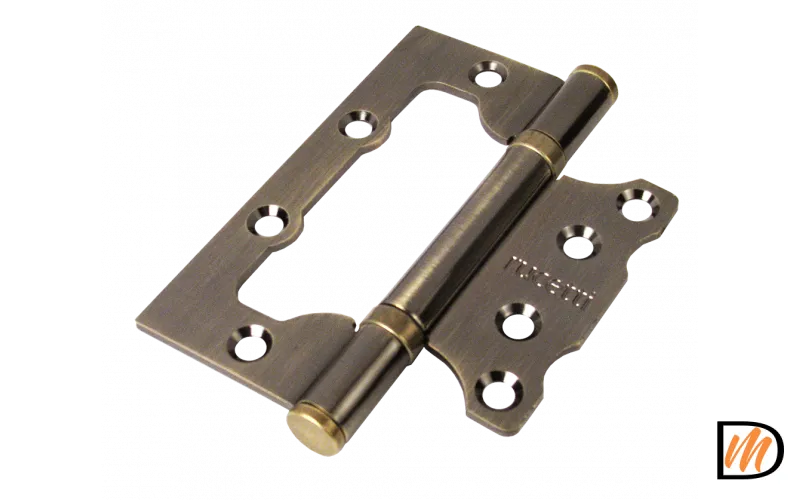 RFH-100*75*2,5 AB, петля стальная без врезки, античная бронза