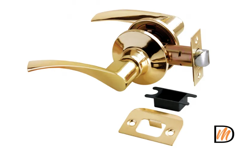 HK-02 PG, ручка нажимная, комплект с механизмом без фиксатора, цвет - золото