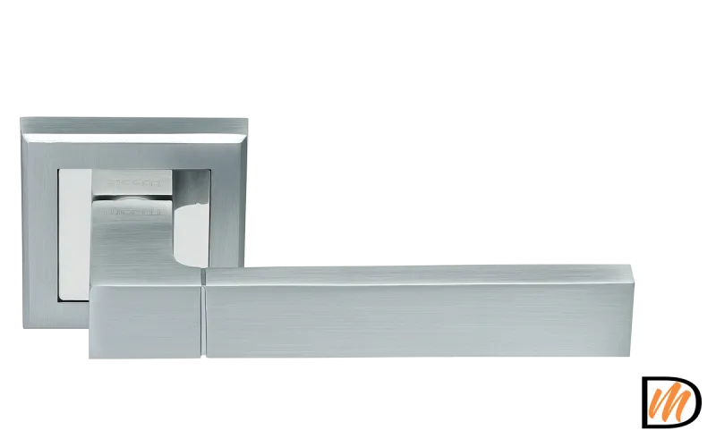 RAP 16-S SC/CP, ручка дверная на квадратной розетке 10 мм, цвет - мат.хром/хром