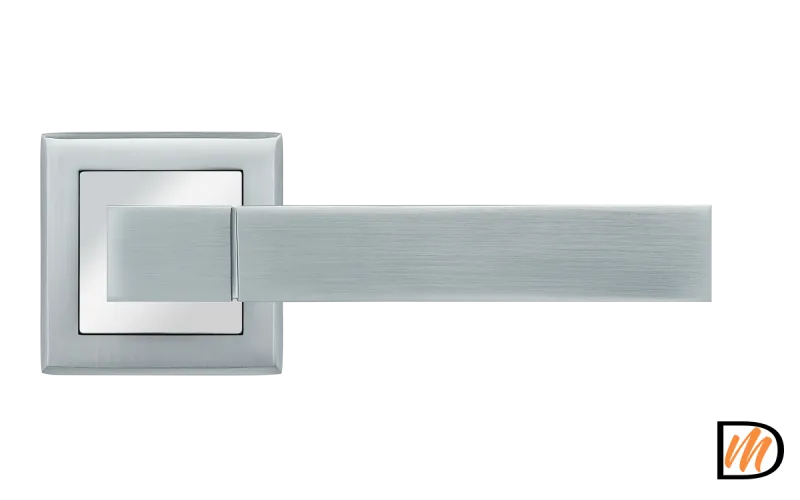 RAP 16-S SC/CP, ручка дверная на квадратной розетке 10 мм, цвет - мат.хром/хром