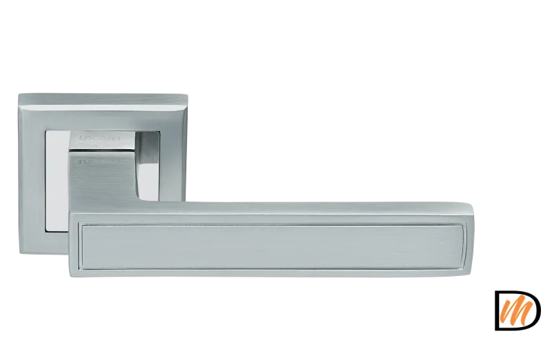 RAP 23-S SC/CP, ручка дверная на квадратной розетке 10 мм, цвет - мат.хром/хром