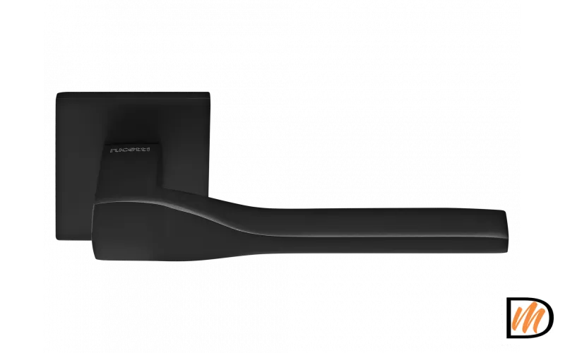 RAP 27 SLIM-S BL, ручка дверная на квадратной розетке 6 мм, цвет - черный