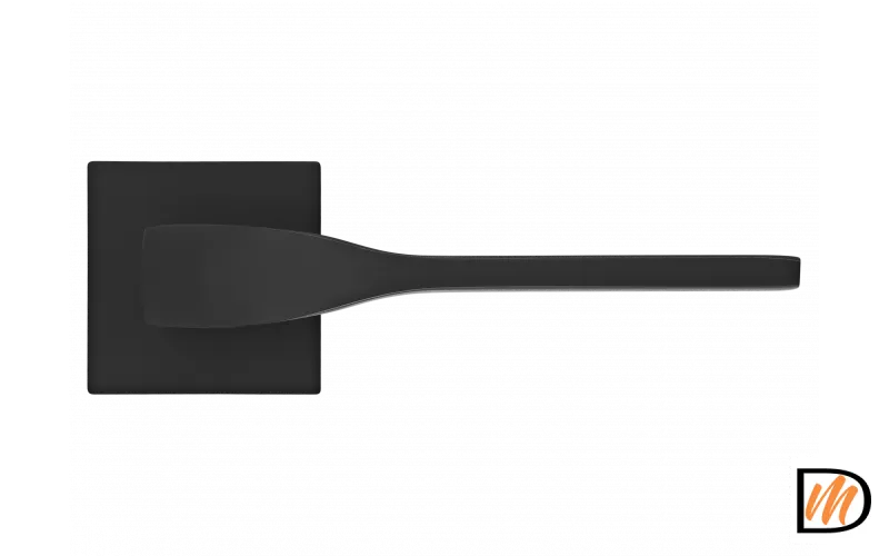 RAP 27 SLIM-S BL, ручка дверная на квадратной розетке 6 мм, цвет - черный