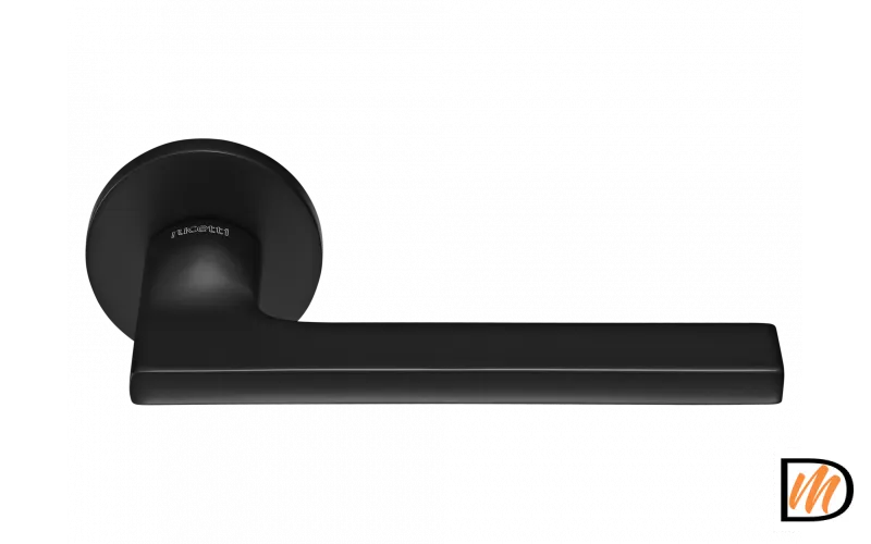 RAP 31 SLIM-R BL, ручка дверная на круглой розетке 6 мм, цвет - черный