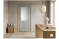 Дверное полотно 3Д флекс UNICA 11 600х2000 цвет Белый стекло РОМБ светлый Левое/Правое VD500113