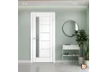 Дверное полотно Софттач SoftTouch PREMIER 3 900х2000 цвет Ясень белый структурный стекло Мателюкс Левое/Правое VD1030028