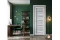Дверное полотно Экошпон ИКС-ЛАЙН 17 700х2000 цвет Клён айс стекло Мателюкс Графит Левое/Правое VD017538